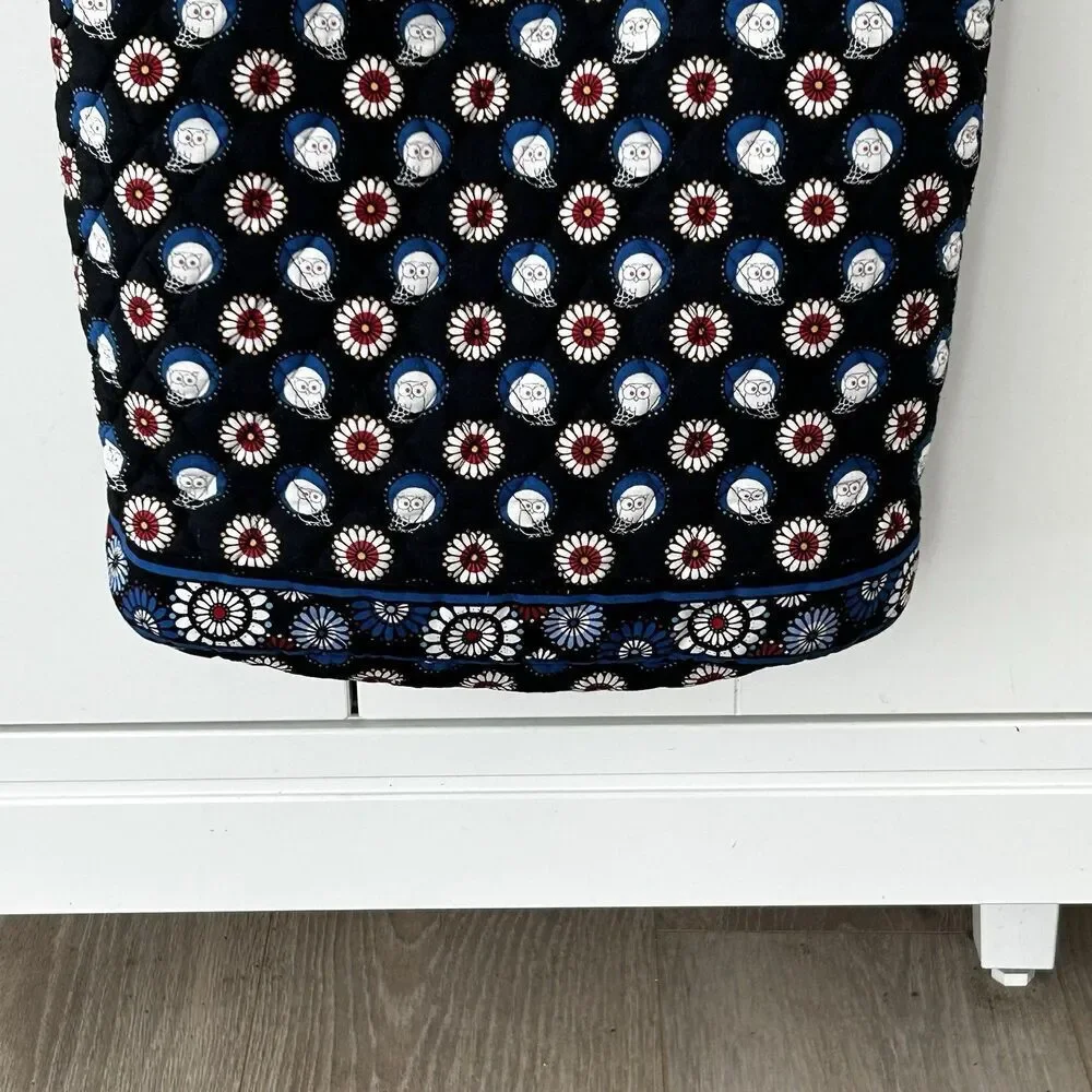Vera Bradley Handbag Night Owl Pattern Tote Bag Pockets Classic Bag